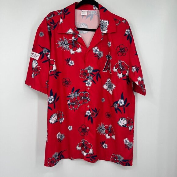 Angels baseball hawaiian button up shirt Promotion item from Stadium Game - Picture 1 of 8